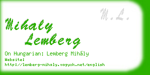 mihaly lemberg business card